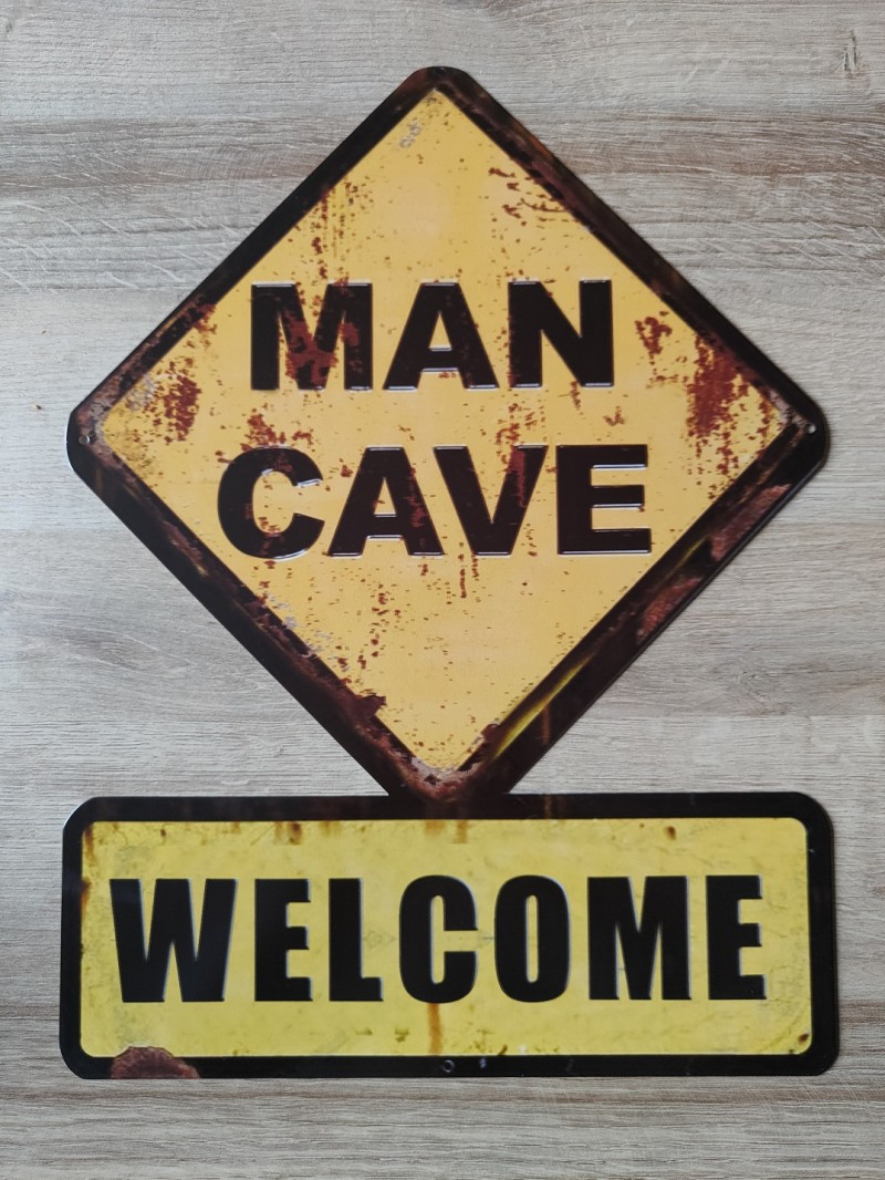 Wandbord - Man cave Welcome