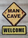 Wandbord - Man cave Welcome