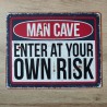 Wandbord - Caution Man Cave