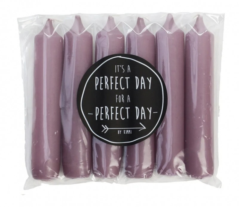 Rustik Lys tafelkaars Cadeau Set - Mauve
