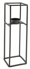 Waxinehouder draad zwart - L