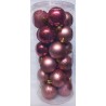 Totally Christmas - Kerstbal 6 cm - 24 stuks - Hot Pink