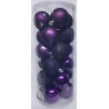 Totally Christmas - Kerstbal 6 cm - 24 stuks - Paars