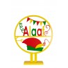 Houten cirkel - Alaaf - Rood-Geel-Groen - Ø 40cm
