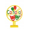 Houten cirkel - Carnaval - Rood-Geel-Groen - Ø 20cm