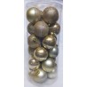 Totally Christmas - Kerstbal 6 cm - 24 stuks - Soft Gold